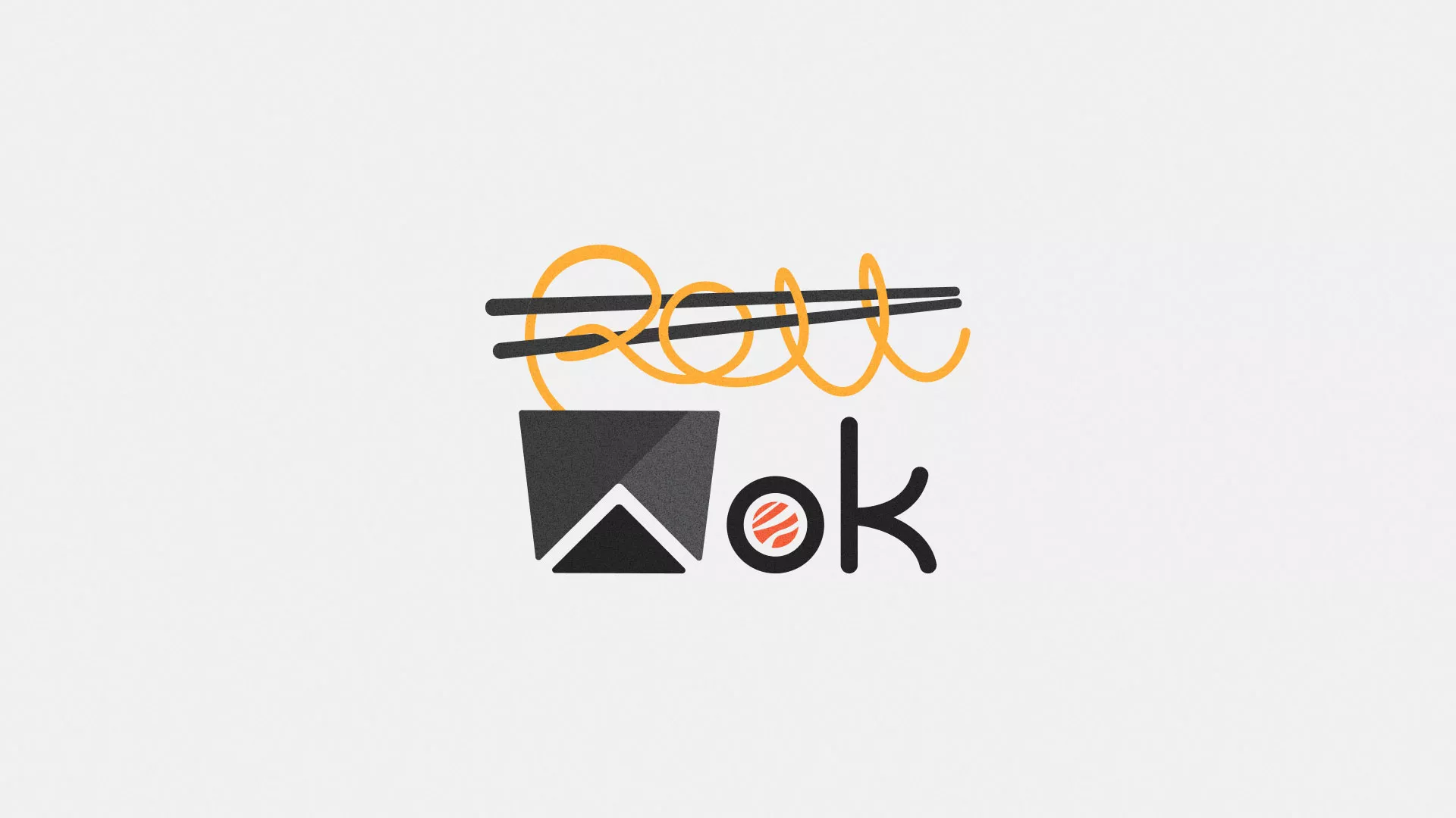 Разработка логотипа суши-бара «Roll Wok Club» в Переславле-Залесском